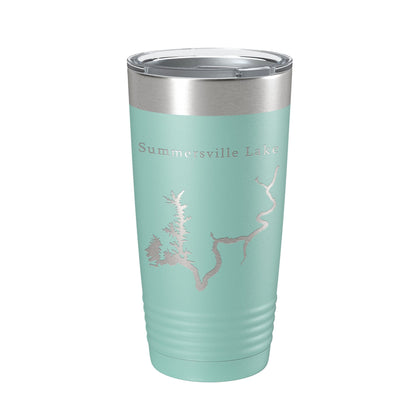 Summersville Lake Map Tumbler Travel Mug Insulated Laser Engraved Coffee Cup West Virginia 20 oz-12