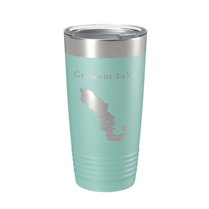 Crescent Lake Map Tumbler Travel Mug Insulated Laser Engraved Coffee Cup Florida 20 oz-12