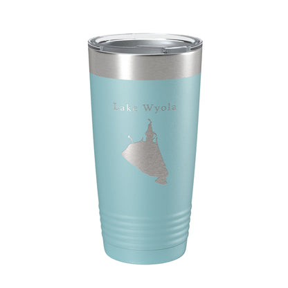 Lake Wyola Map Tumbler Travel Mug Insulated Laser Engraved Coffee Cup Massachusetts 20 oz-13