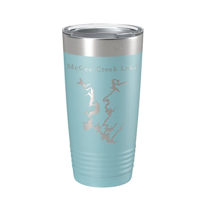 McGee Creek Lake Map Tumbler Travel Mug Insulated Laser Engraved Coffee Cup Oklahoma 20 oz-13