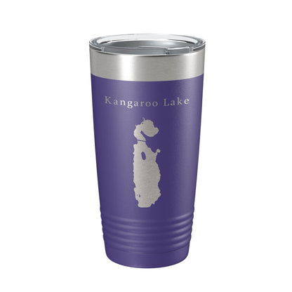 Kangaroo Lake Map Tumbler Travel Mug Insulated Laser Engraved Coffee Cup Wisconsin 20 oz-15