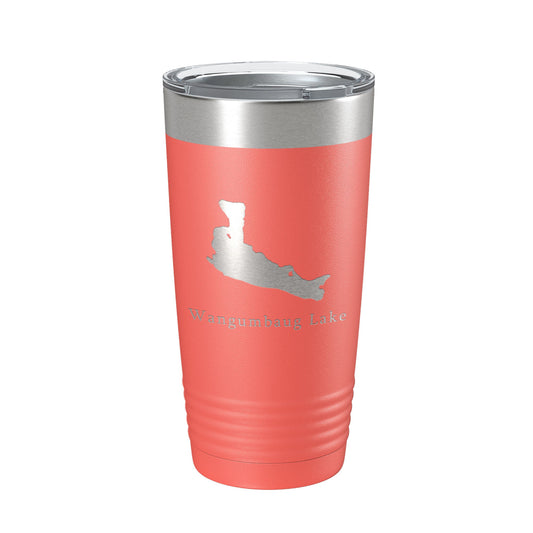 Wangumbaug Lake Map Tumbler Travel Mug Insulated Laser Engraved Coffee Cup Connecticut 20 oz-20
