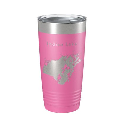 Indian Lake Map Tumbler Travel Mug Insulated Laser Engraved Coffee Cup Ohio 20 oz-11