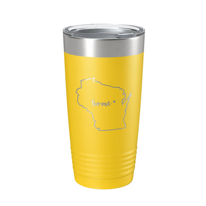 Wisconsin Tumbler Home State Travel Mug Insulated Laser Engraved Map Coffee Cup 20 oz-19