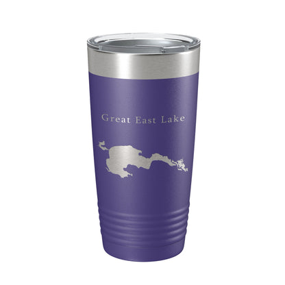 Great East Lake Map Tumbler Travel Mug Insulated Laser Engraved Coffee Cup Maine New Hampshire 20 oz-15