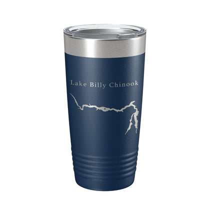 Lake Billy Chinook Map Tumbler Travel Mug Insulated Laser Engraved Coffee Cup Oregon 20 oz-2