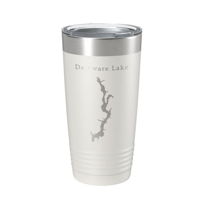 Delaware Lake Map Tumbler Travel Mug Insulated Laser Engraved Coffee Cup Ohio 20 oz-7