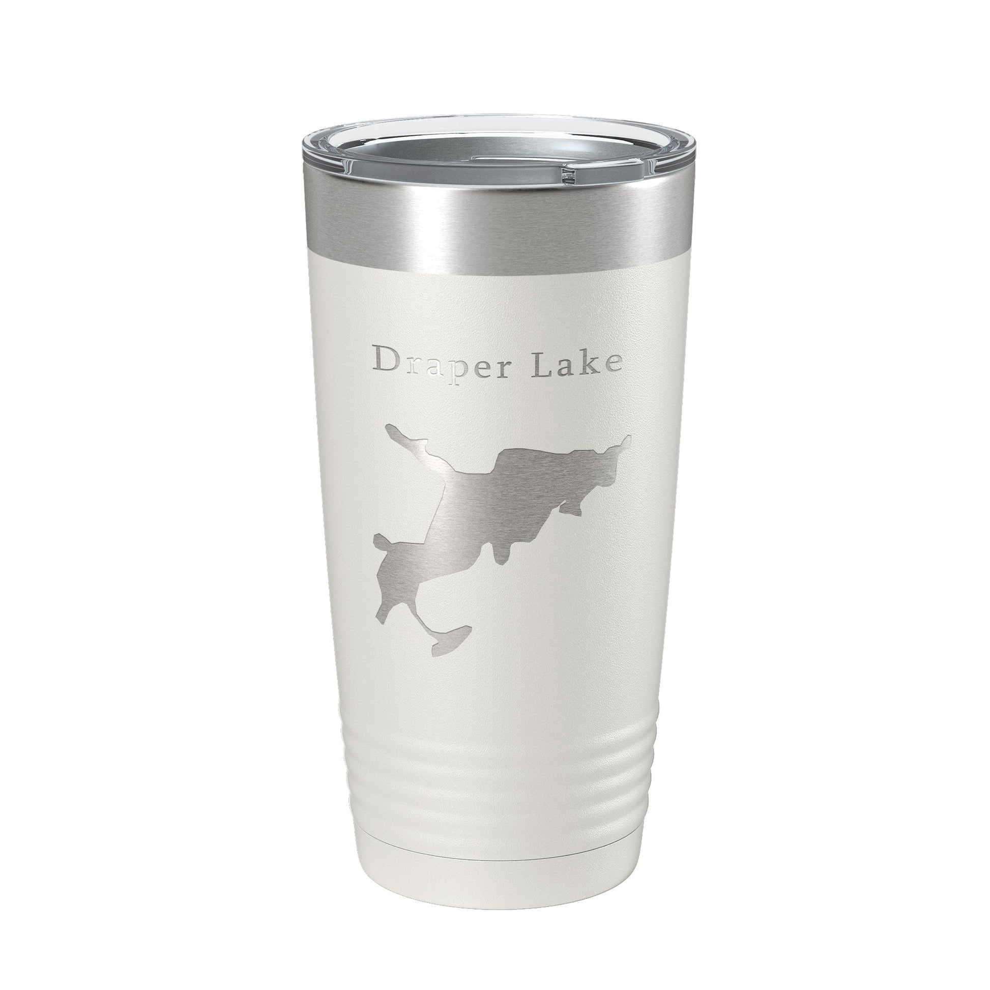 Draper Lake Map Tumbler Travel Mug Insulated Laser Engraved Coffee Cup Florida 20 oz-1