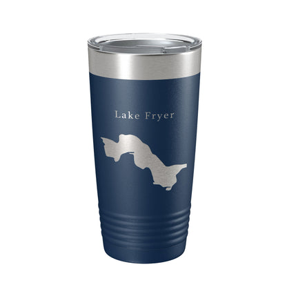 Lake Fryer Map Tumbler Travel Mug Insulated Laser Engraved Coffee Cup Texas 20 oz-2