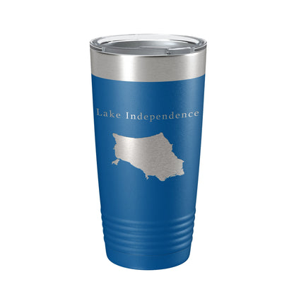 Lake Independence Map Tumbler Travel Mug Insulated Laser Engraved Coffee Cup Michigan 20 oz-6