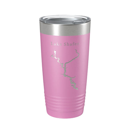 Lake Shafer Map Tumbler Travel Mug Insulated Laser Engraved Coffee Cup Indiana 20 oz-14