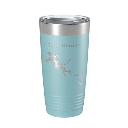 Lake Nottely Map Tumbler Travel Mug Insulated Laser Engraved Coffee Cup River Georgia 20 oz-13