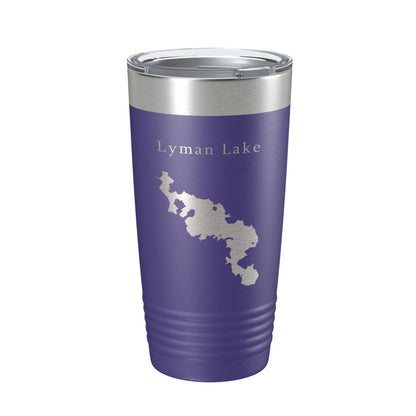 Lyman Lake Map Tumbler Travel Mug Insulated Laser Engraved Coffee Cup Arizona 20 oz-15