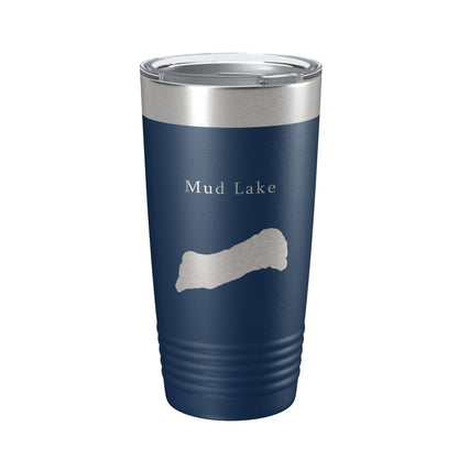 Mud Lake Map Tumbler Travel Mug Insulated Laser Engraved Coffee Cup Maine 20 oz-2