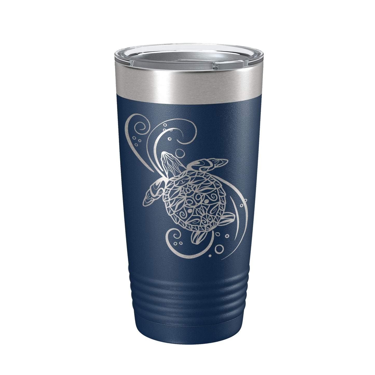 Sea Turtle Mandala Tumbler Travel Mug Insulated Laser Engraved Coffee Cup Turtle Zentangle Pattern Design Gift 20 oz-8