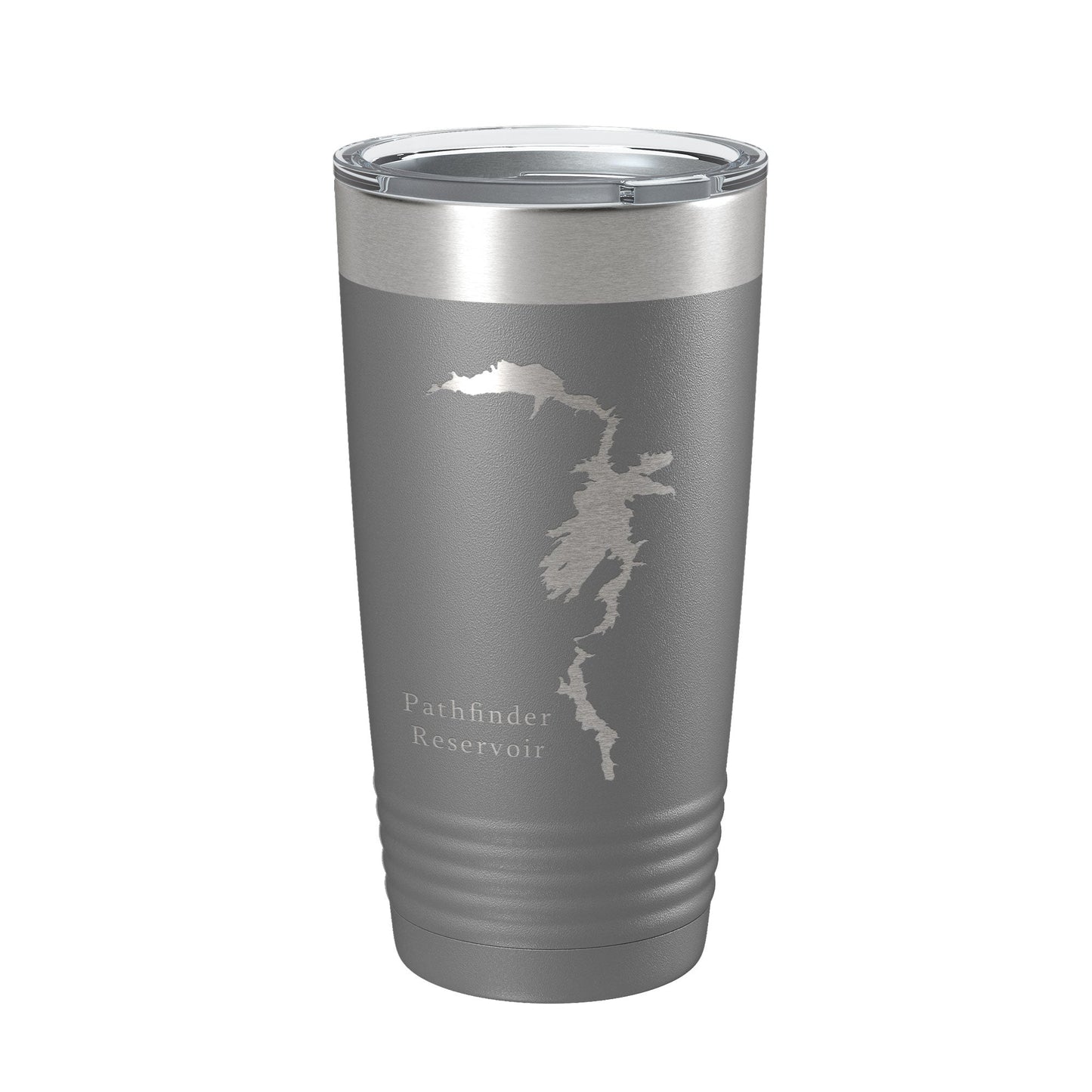 Pathfinder Reservoir Tumbler Lake Map Travel Mug Insulated Laser Engraved Coffee Cup Wyoming 20 oz-16