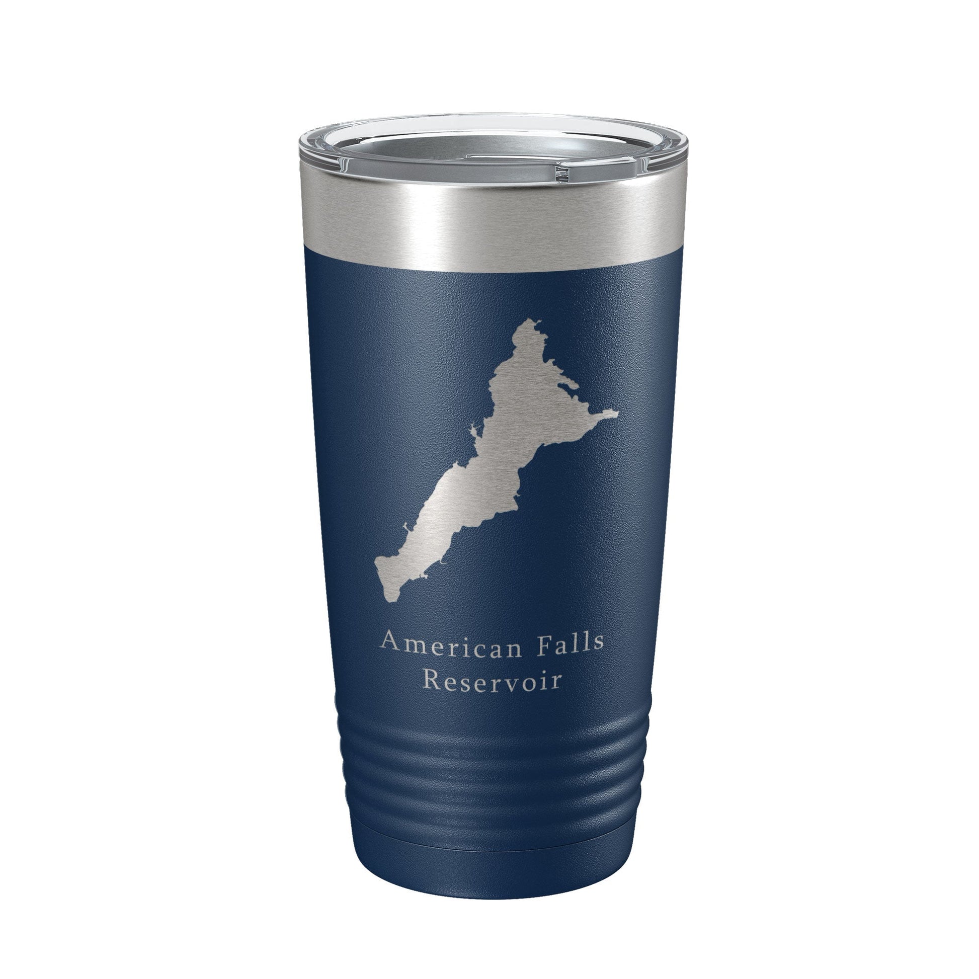 American Falls Reservoir Tumbler Lake Map Travel Mug Insulated Laser Engraved Coffee Cup Snake River Idaho 20 oz-2