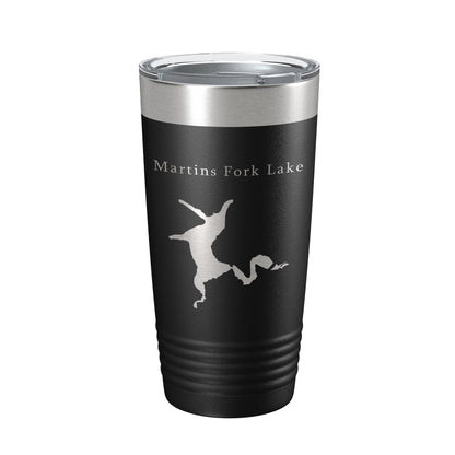 Martins Fork Lake Map Tumbler Travel Mug Insulated Laser Engraved Coffee Cup Kentucky 20 oz-5