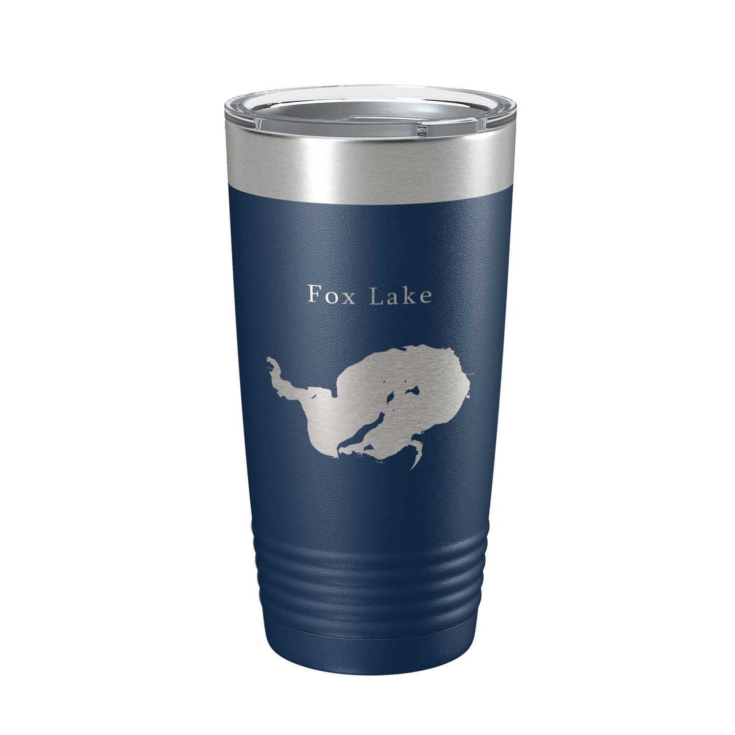 Fox Lake Map Tumbler Travel Mug Insulated Laser Engraved Coffee Cup Wisconsin 20 oz-8