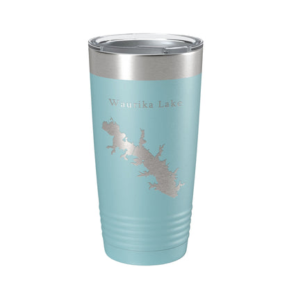Waurika Lake Map Tumbler Travel Mug Insulated Laser Engraved Coffee Cup Oklahoma 20 oz-13