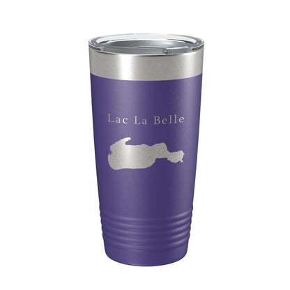Lac La Belle Tumbler Lake Map Travel Mug Insulated Laser Engraved Coffee Cup Michigan 20 oz-15