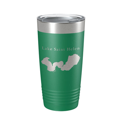 Lake Saint Helen Map Tumbler Travel Mug Insulated Laser Engraved Coffee Cup Michigan 20 oz-9