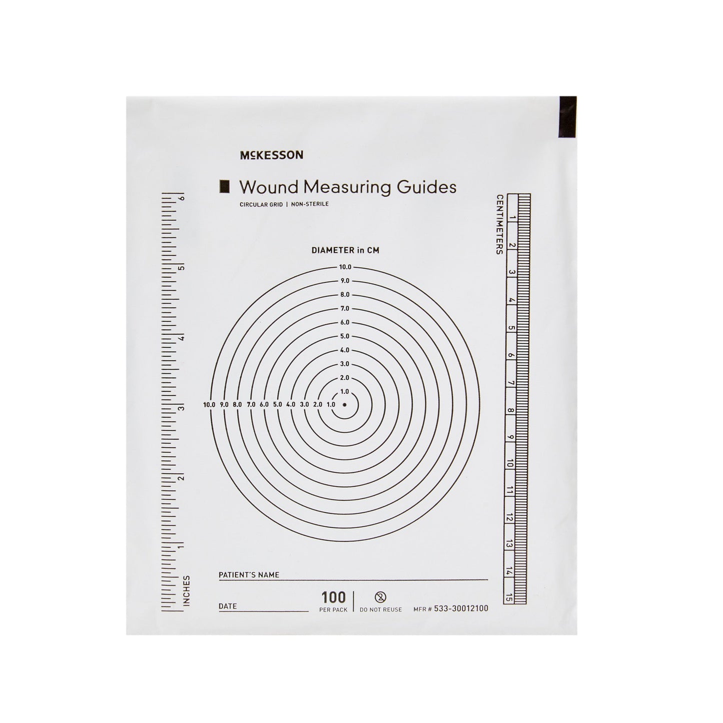 Wound Measuring Guide McKesson 5 X 7 Inch Clear Plastic NonSterile