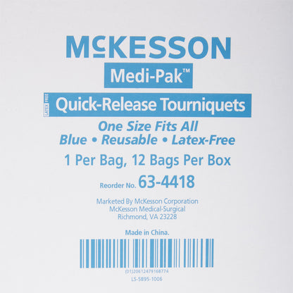 Tourniquet, Quick Release McKesson 14 Inch Length Synthetic Silk and Terylene