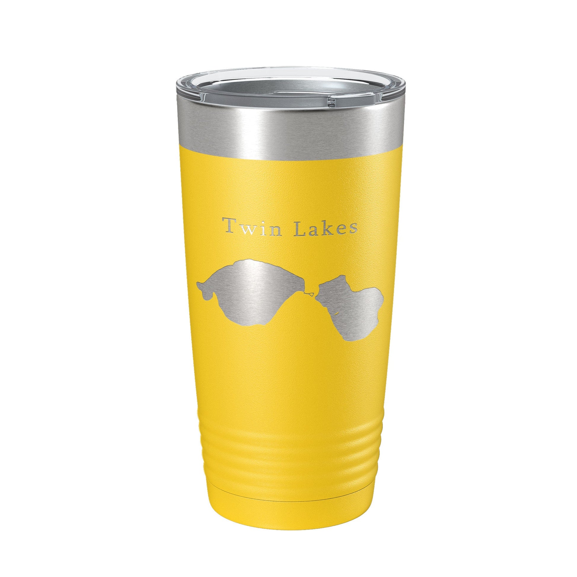 Twin Lakes Map Tumbler Travel Mug Insulated Laser Engraved Coffee Cup Lewiston Montmorency County Michigan 20 oz-4