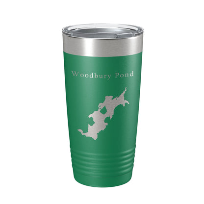 Woodbury Pond Tumbler Lake Map Travel Mug Insulated Laser Engraved Coffee Cup Maine 20 oz-9