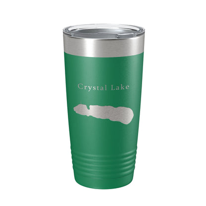 Crystal Lake Map Tumbler Travel Mug Insulated Laser Engraved Coffee Cup Illinois 20 oz-9