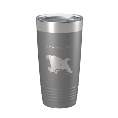 Dewart Lake Map Tumbler Travel Mug Insulated Laser Engraved Coffee Cup Indiana 20 oz-16