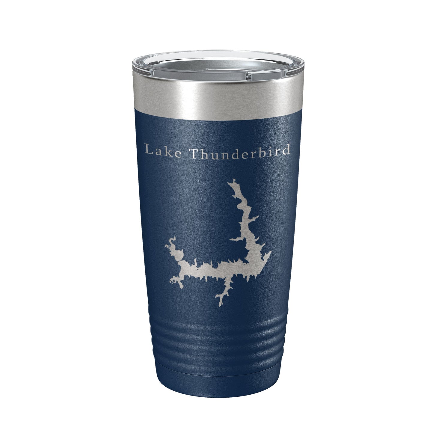 Lake Thunderbird Map Tumbler Travel Mug Insulated Laser Engraved Coffee Cup Oklahoma 20 oz-2