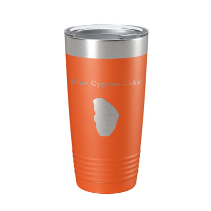 Blue Cypress Lake Map Tumbler Travel Mug Insulated Laser Engraved Coffee Cup Florida 20 oz-17