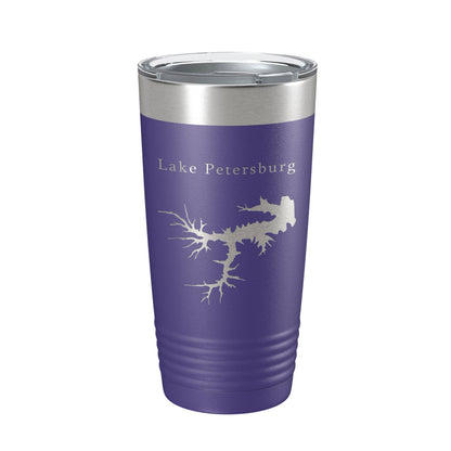 Lake Petersburg Map Tumbler Travel Mug Insulated Laser Engraved Coffee Cup Illinois 20 oz-15