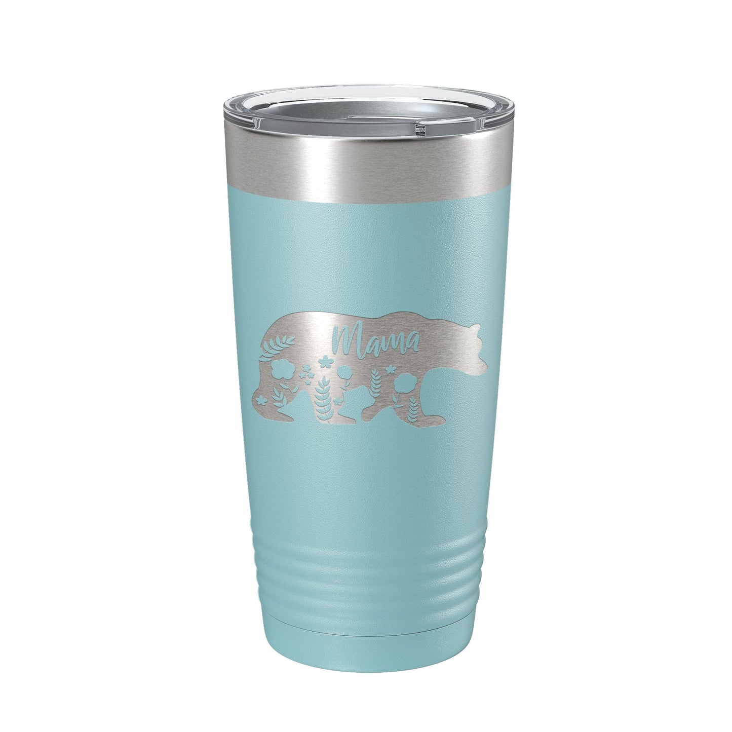 Mama Bear Tumbler Travel Mug Insulated Laser Engraved Coffee Cup Momma Mama Gift Mother's Day Floral 20 oz-13