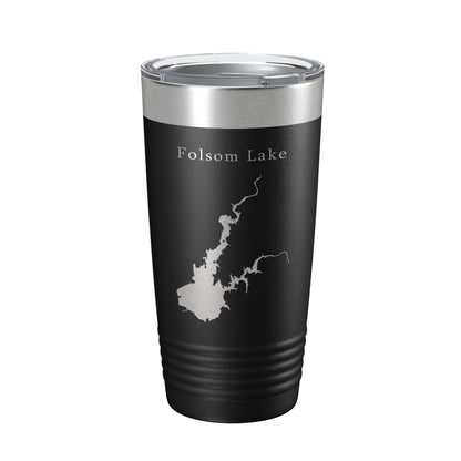 Folsom Lake Map Tumbler Travel Mug Insulated Laser Engraved Coffee Cup California 20 oz-5