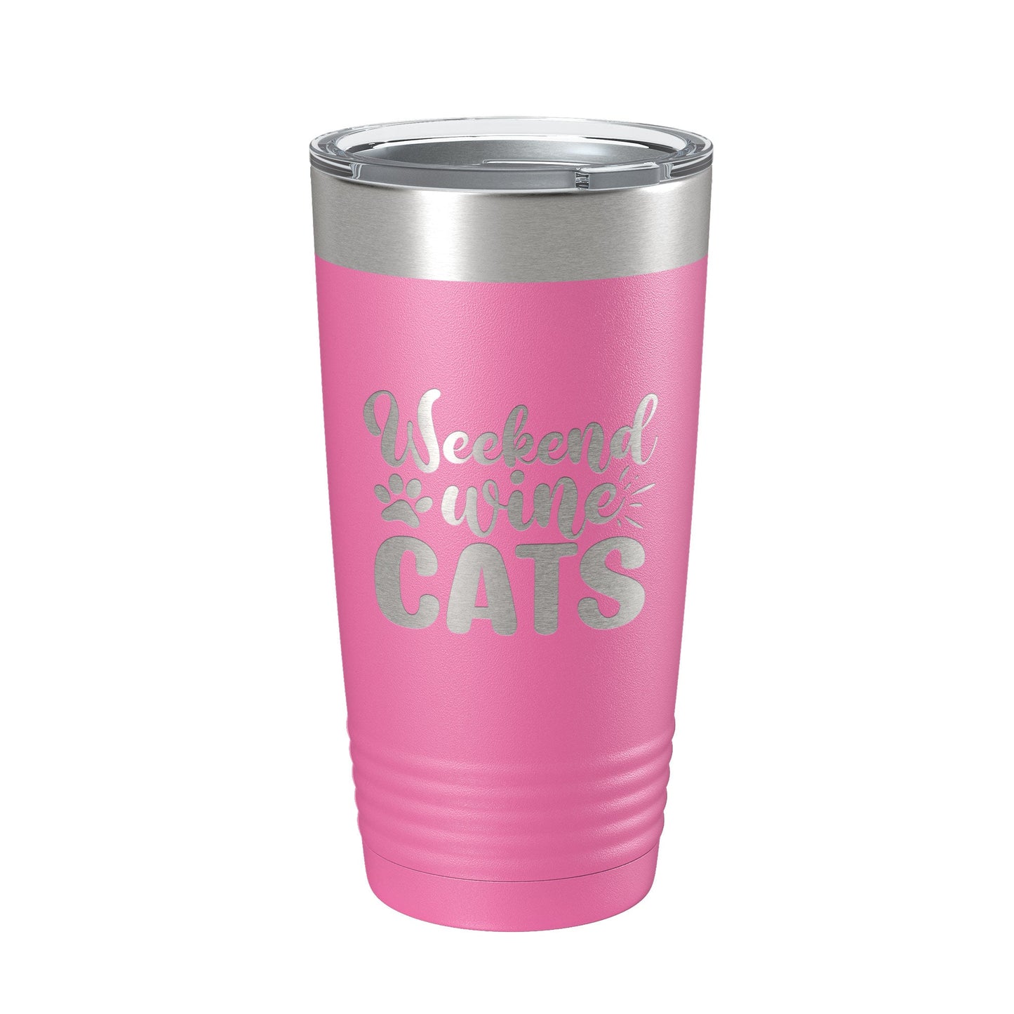 Weekend Wine Cats Tumbler Travel Mug Funny Cat Lover Gift Insulated Laser Engraved Coffee Cup 20 oz-11
