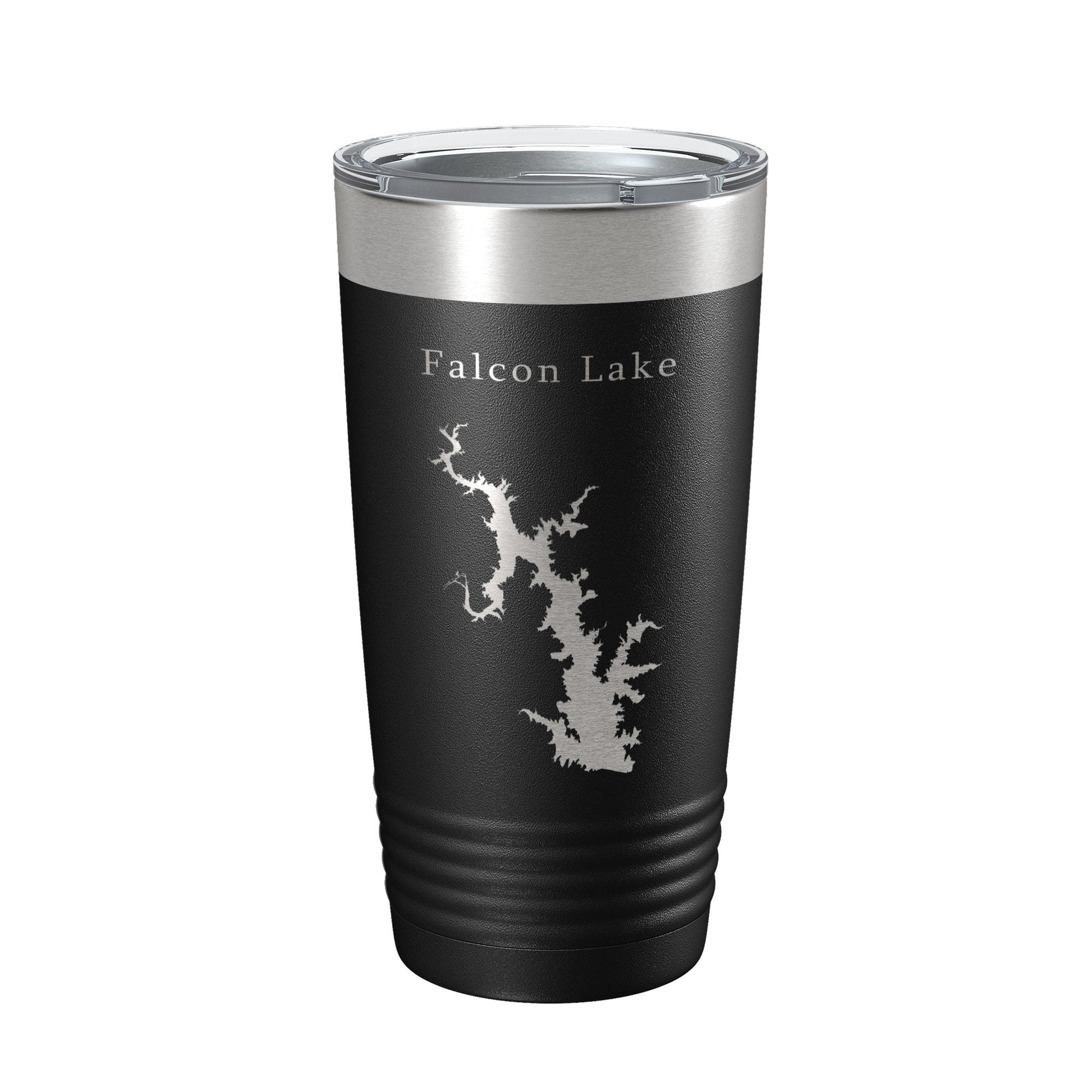 Falcon Lake International Reservoir Lago Map Tumbler Travel Mug Insulated Laser Engraved Coffee Cup Texas 20 oz-0