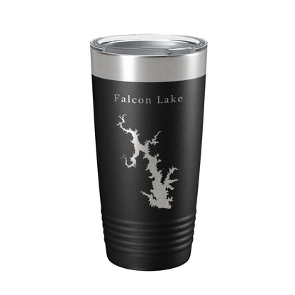 Falcon Lake International Reservoir Lago Map Tumbler Travel Mug Insulated Laser Engraved Coffee Cup Texas 20 oz-0