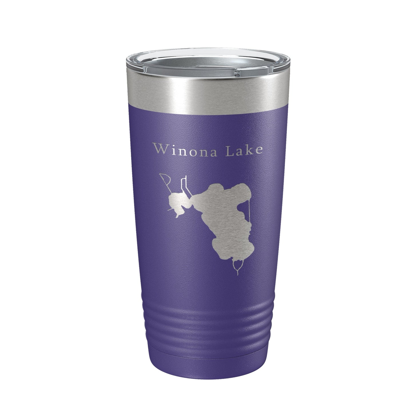 Winona Lake Map Tumbler Travel Mug Insulated Laser Engraved Coffee Cup Indiana 20 oz-15
