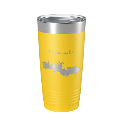 Cross Lake Map Tumbler Travel Mug Insulated Laser Engraved Coffee Cup Shreveport Louisiana 20 oz-19