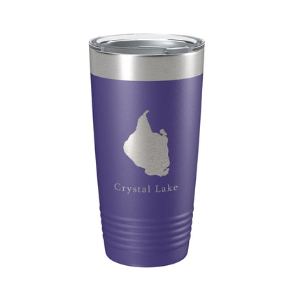 Crystal Lake Map Tumbler Travel Mug Insulated Laser Engraved Coffee Cup Connecticut 20 oz-15