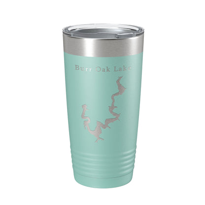 Burr Oak Lake Map Tumbler Travel Mug Insulated Laser Engraved Coffee Cup Ohio 20 oz-12