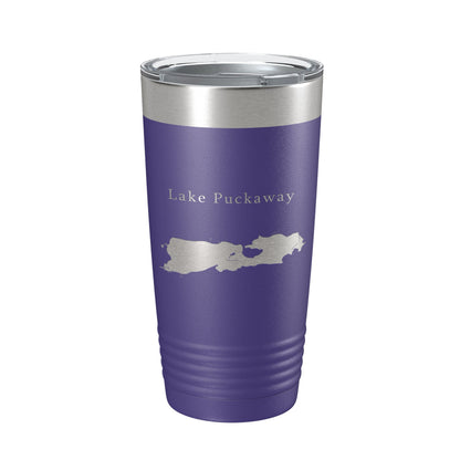 Lake Puckaway Map Tumbler Travel Mug Insulated Laser Engraved Coffee Cup Wisconsin 20 oz-15