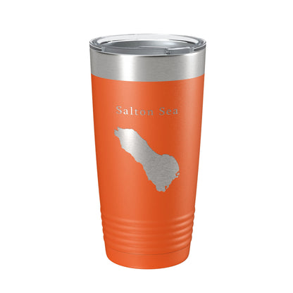 Salton Sea Tumbler Lake Map Travel Mug Insulated Laser Engraved Coffee Cup California 20 oz-17