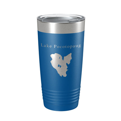Lake Pocotopaug Map Tumbler Travel Mug Insulated Laser Engraved Coffee Cup Connecticut 20 oz-6