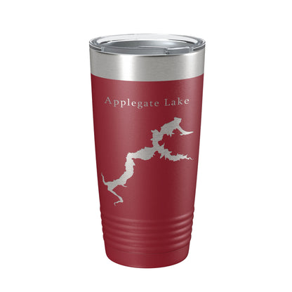 Applegate Lake Map Tumbler Travel Mug Insulated Laser Engraved Coffee Cup Oregon 20 oz-18