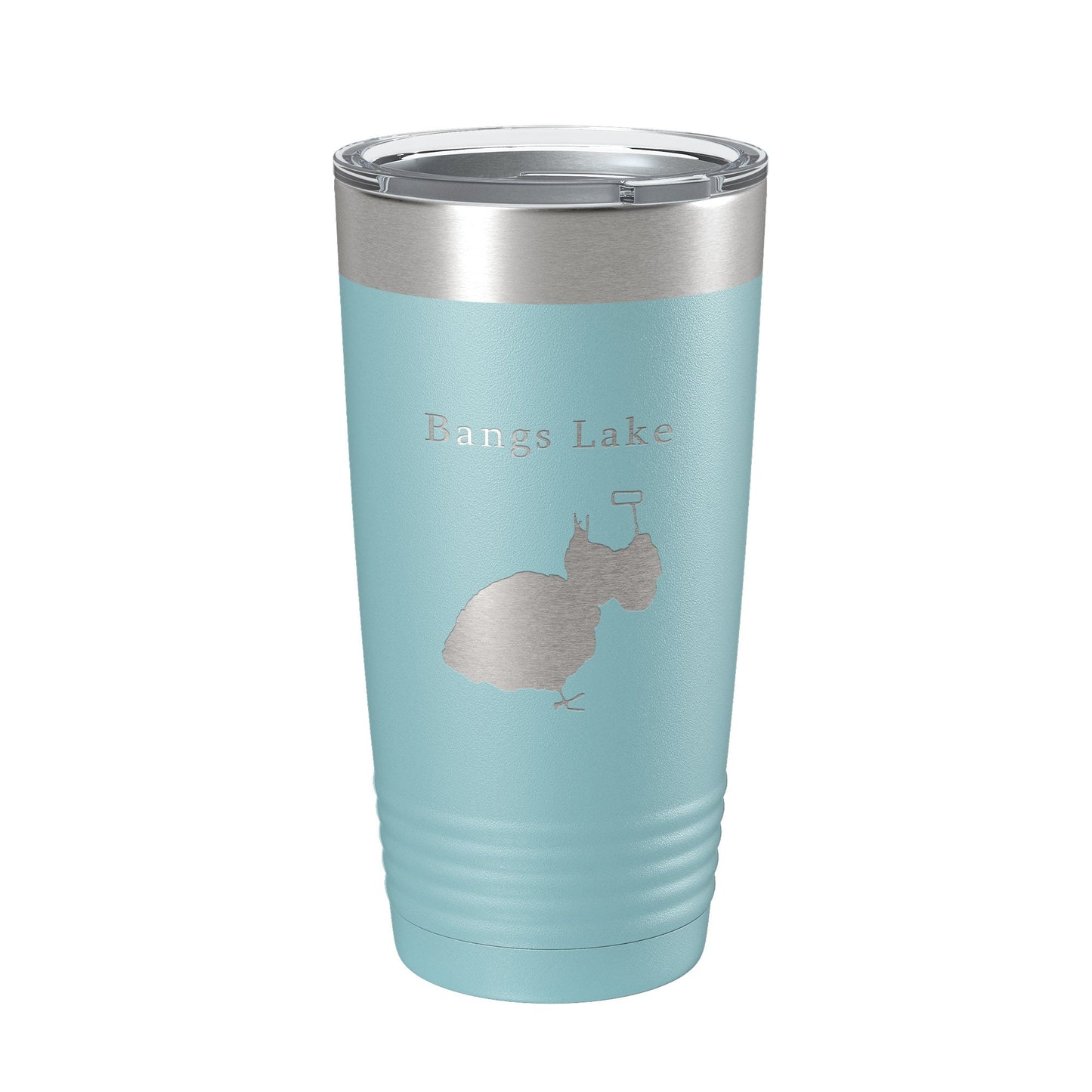 Bangs Lake Map Tumbler Travel Mug Insulated Laser Engraved Coffee Cup Illinois 20 oz-13