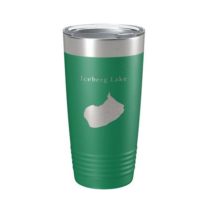 Iceberg Lake Map Tumbler Travel Mug Insulated Laser Engraved Coffee Cup Montana 20 oz-9